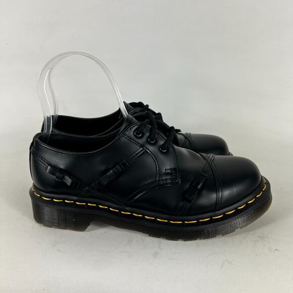 Dr. Martens 1461 Bow Oxford Women's 6 Black Smooth Leather Lace Up Comfort Shoes - Picture 2 of 10